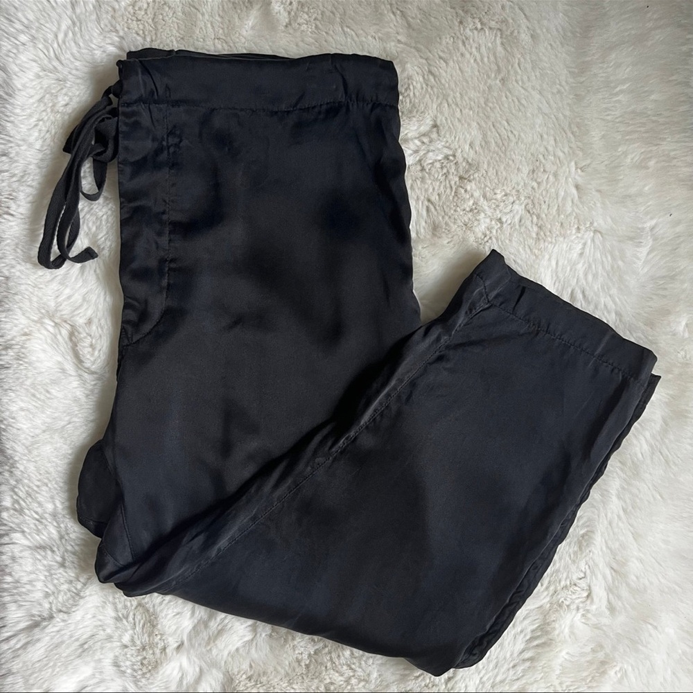 Kloni & the Krew Black Silk Cropped Pants